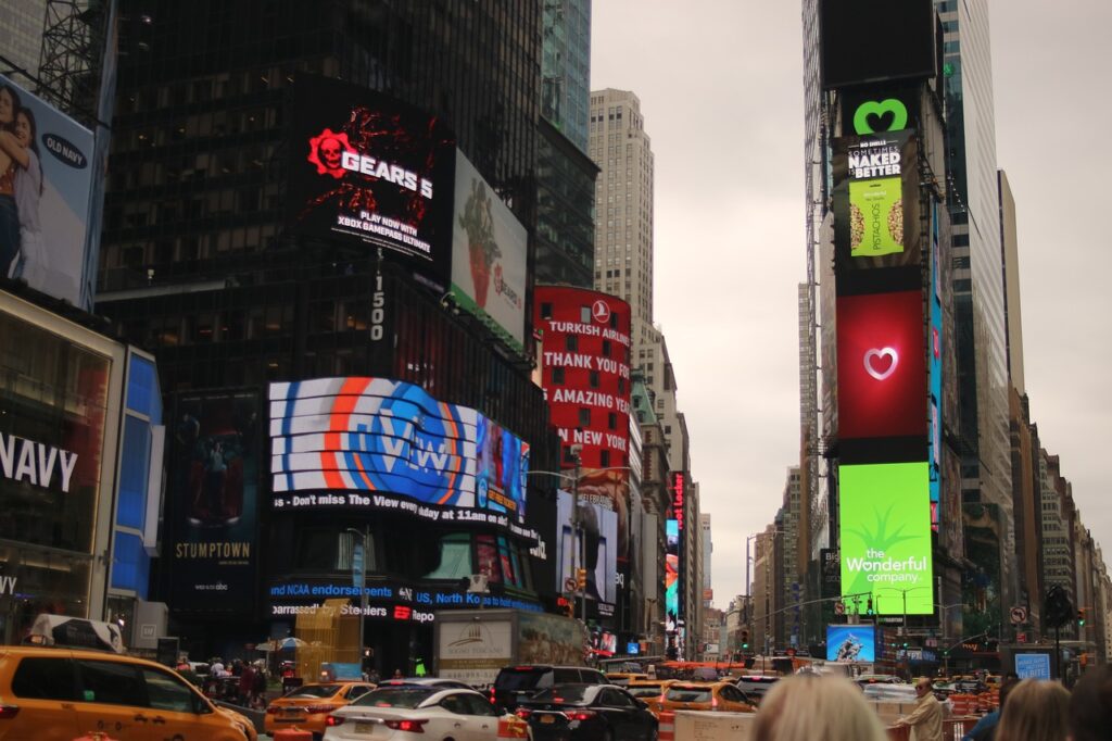 new york, times square, buildings