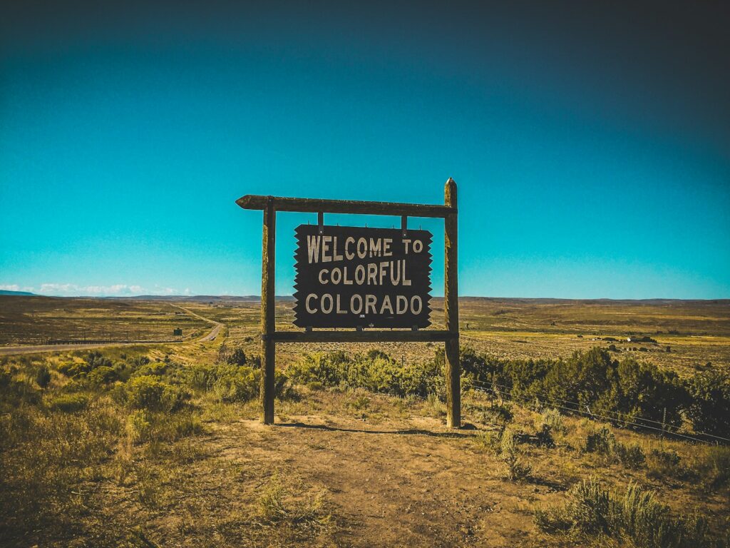 a sign in a field