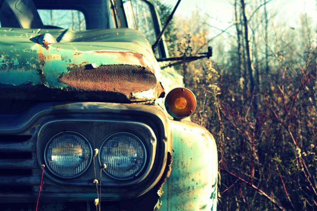 salvage yard, car, wreck
