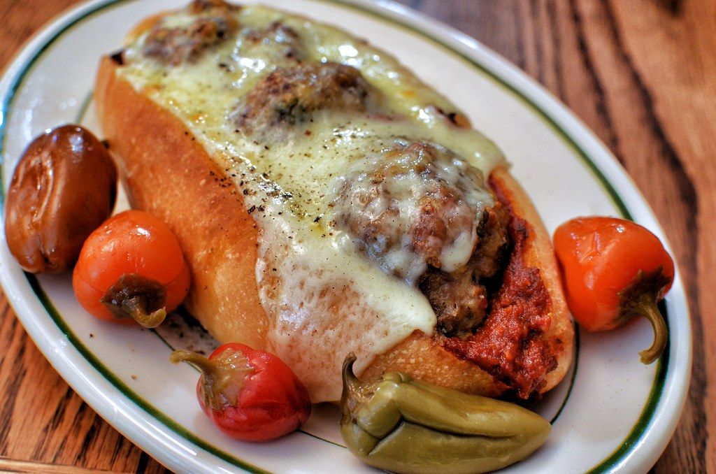The Best Homemade Meatball Subs, Paired with Crispy Parmesan Fries and Slaw