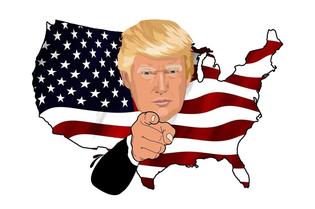 trump, president, uncle sam, usa, america, flag, banner, union jack, donald trump, republican, politics, presidency, speech, british flag, politician
