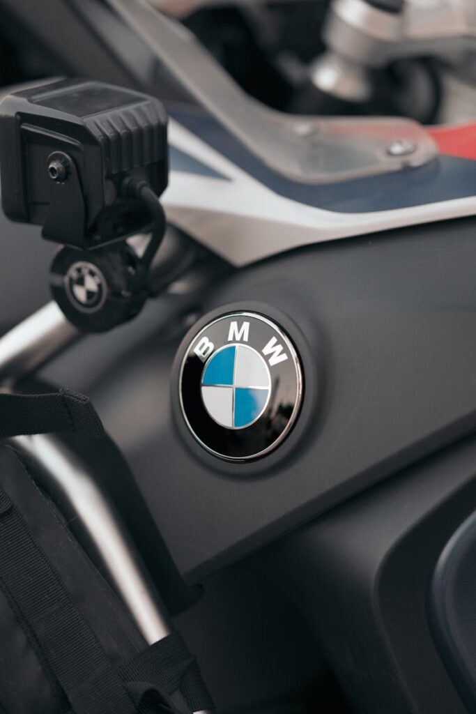 Detailed shot of a motorcycle emblem highlighting craftsmanship in Yalova, Türkiye.