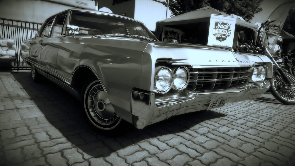 oldsmobile, car wallpapers, car, classic, oldtimer, gray car