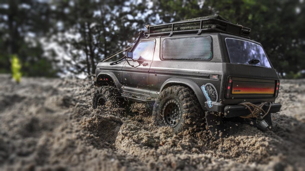 ford, rc car, off-roading, model car, radio-controlled car, remote control car, miniature, ford bronco, traxxas trx-4, traxxas trx4, g500, car wallpapers, car, auto, automobile, toy, soil, closeup