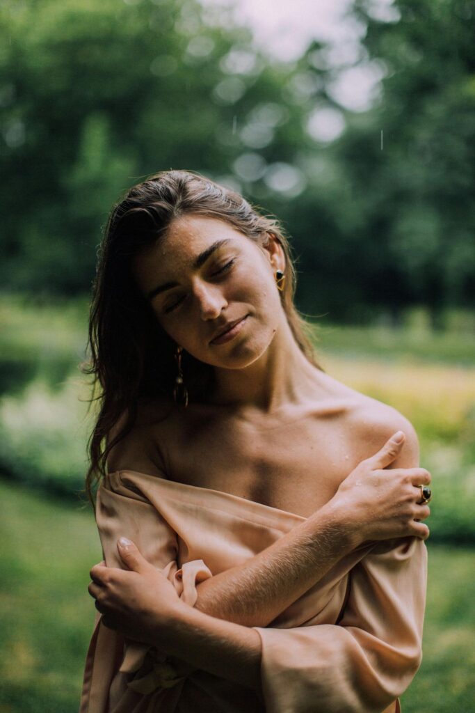 women embracing natural beauty