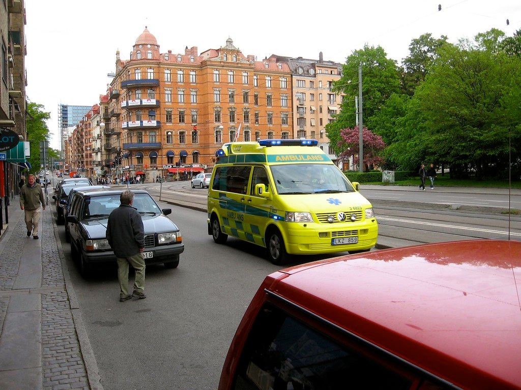 ambulance siren blaring