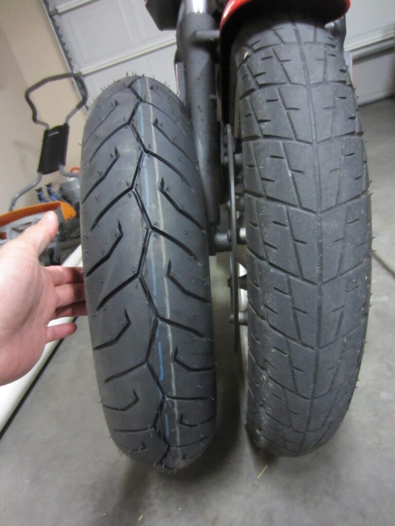 narrower tire on wider rim