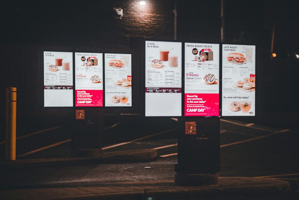 outdoor digital menu boards