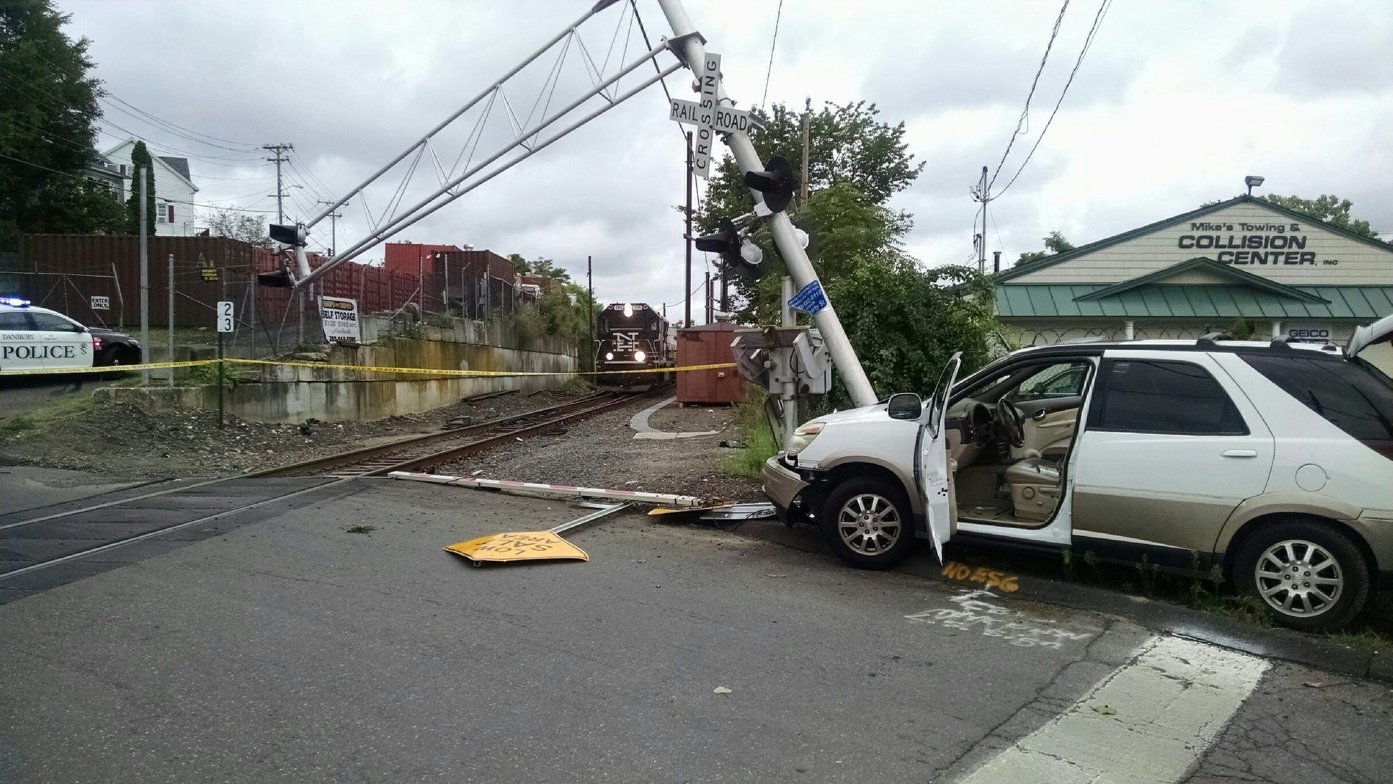 car crash utility poles