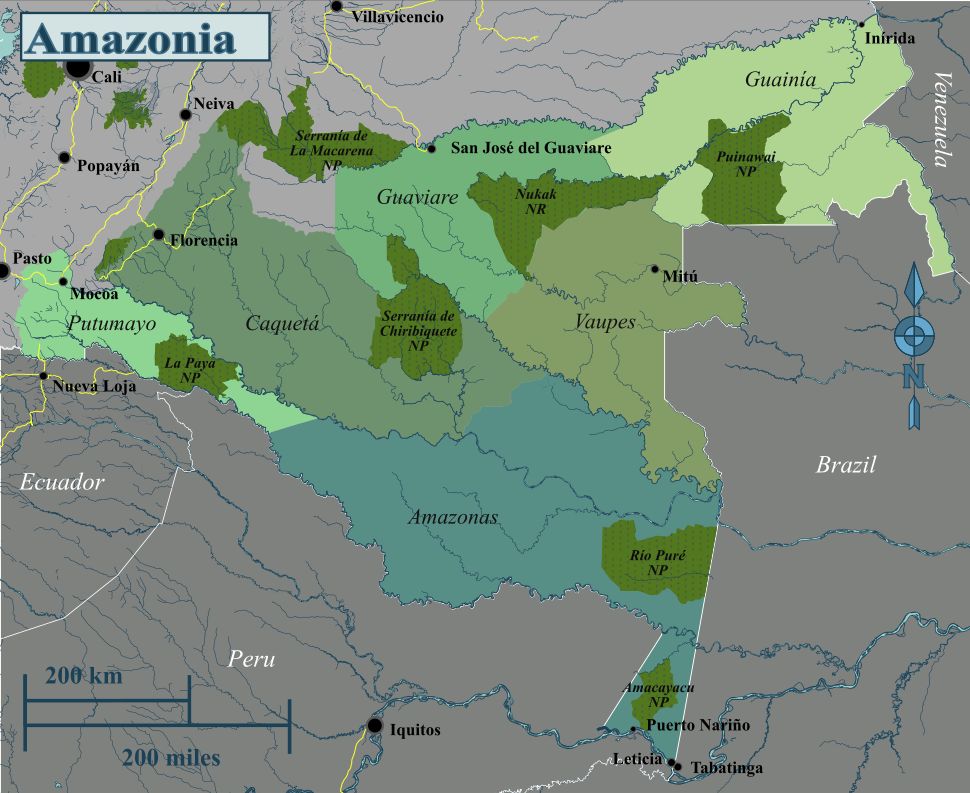 Colombia natural regions