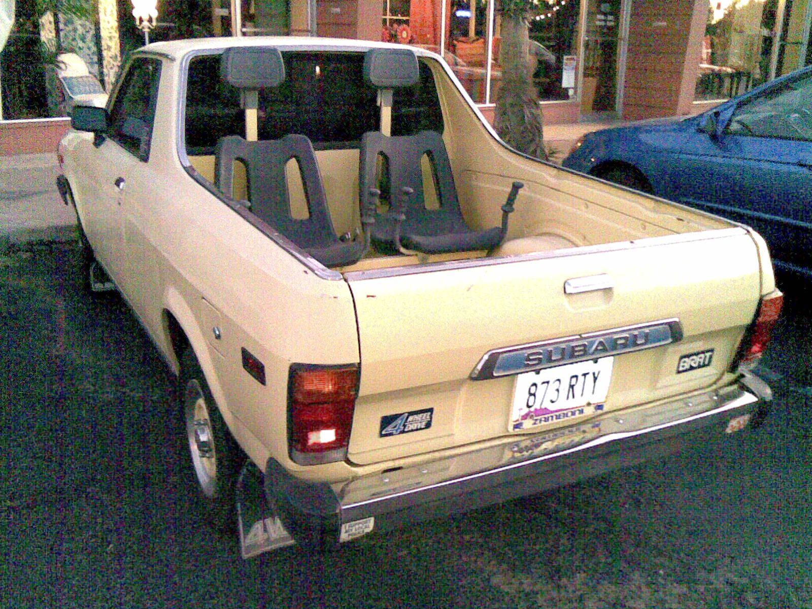 Rear Seats in a Truck Bed (Subaru Brat)