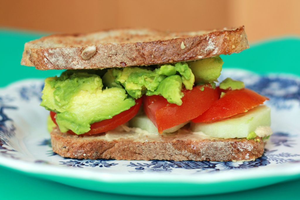 Cucumber-Hummus Sandwich