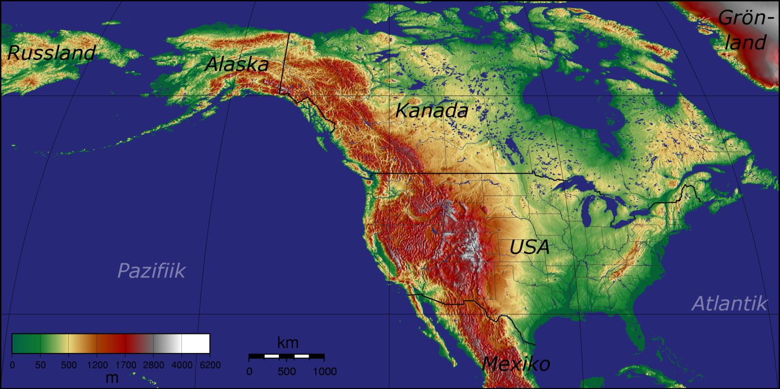 United States climates and topographies
