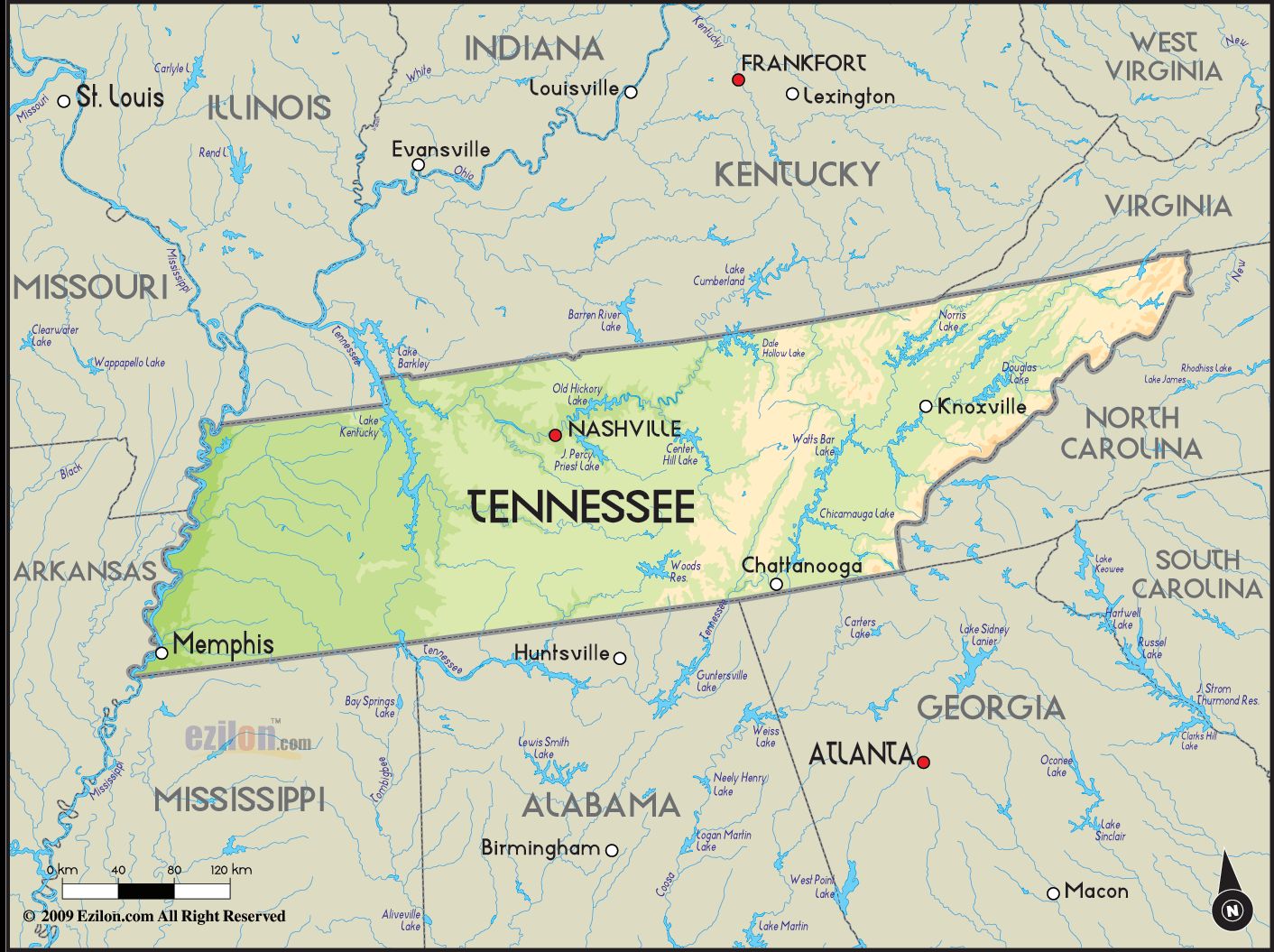 Tennessee cities and towns