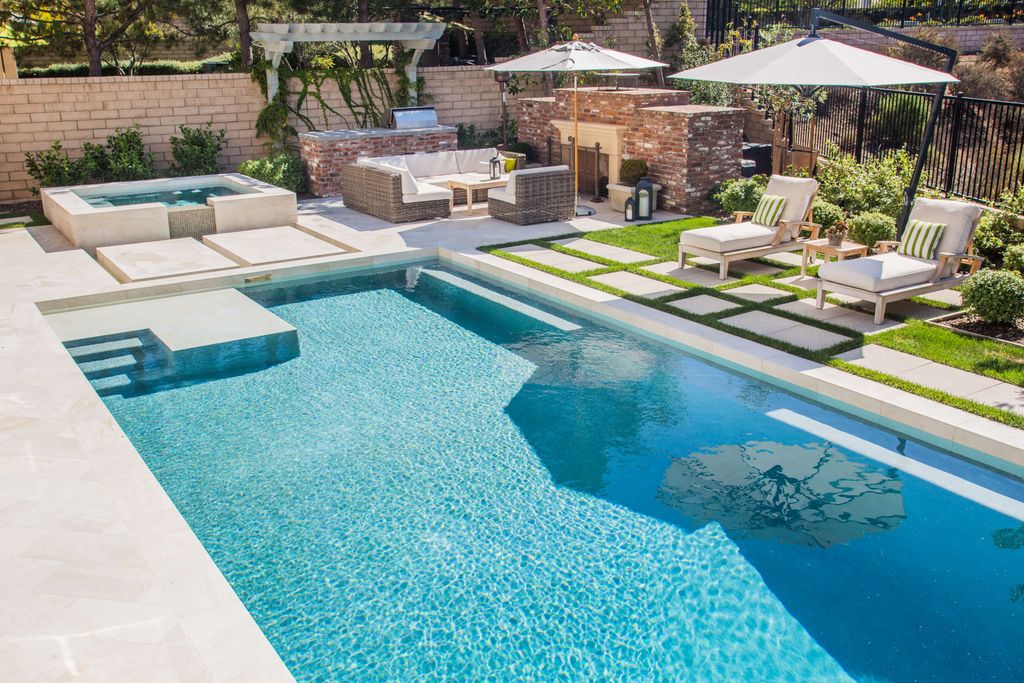 pool and surrounding estate movie set