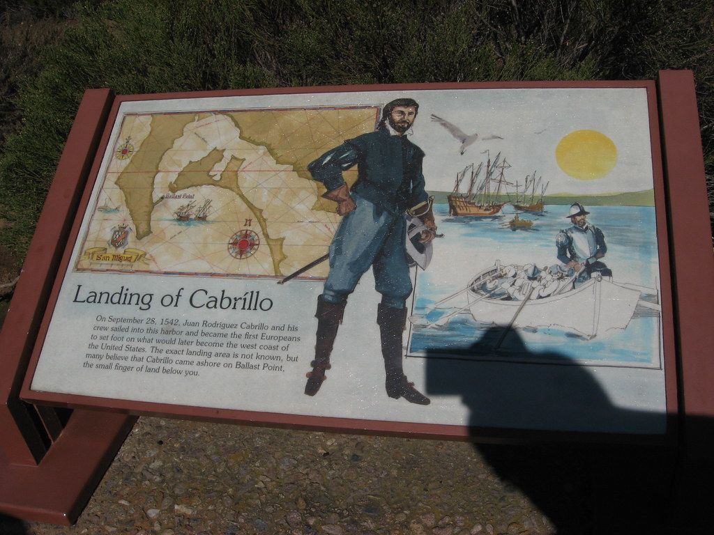 first European contact California coast 1542