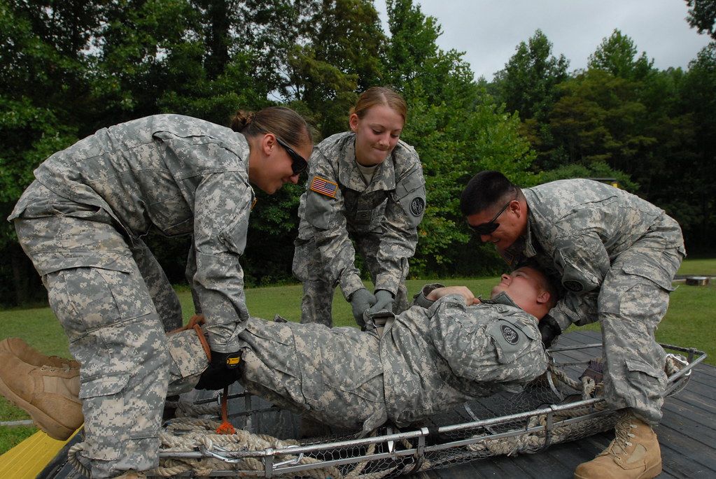 soldiers tackling soldier