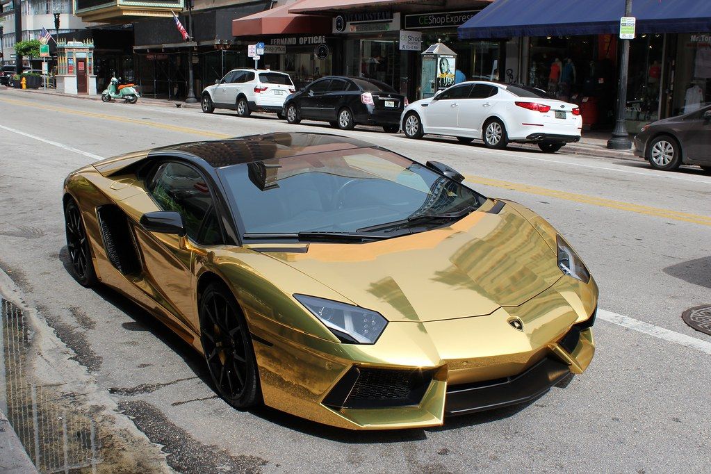 Gold-Plated Lamborghini Aventador