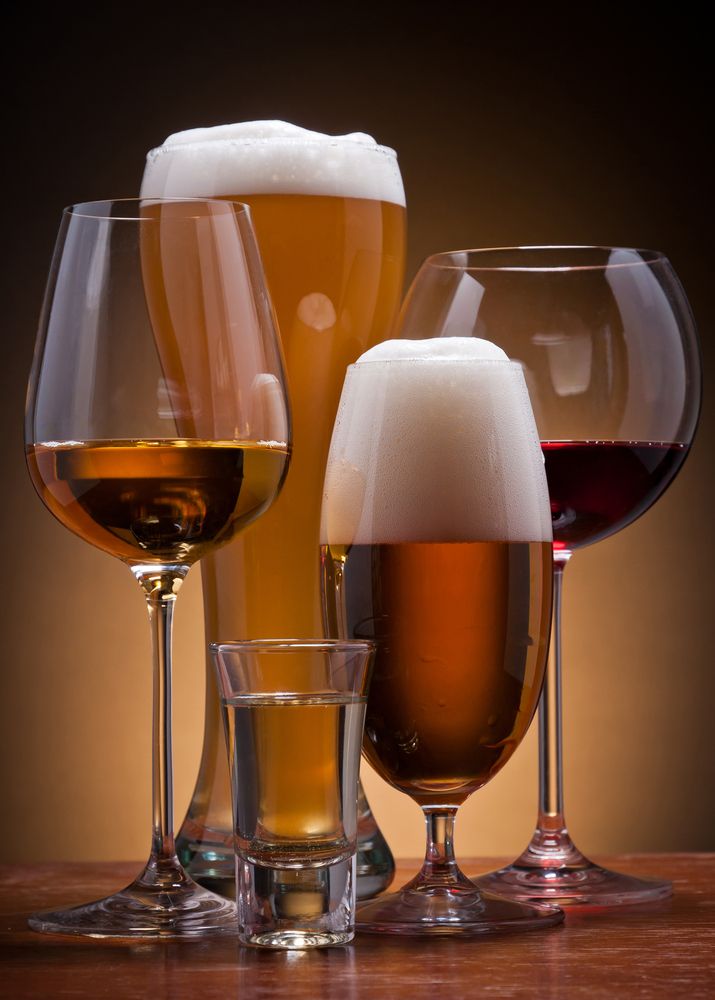 alcohol consumption percentages political parties