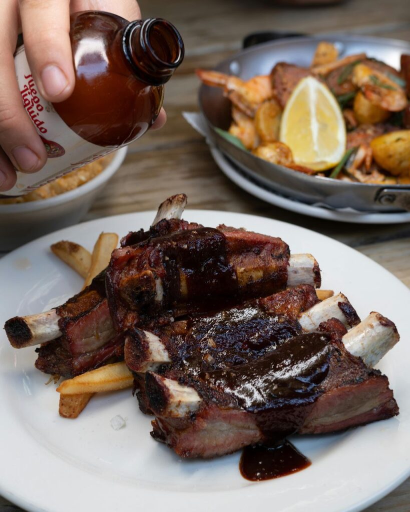 grilling sauced ribs