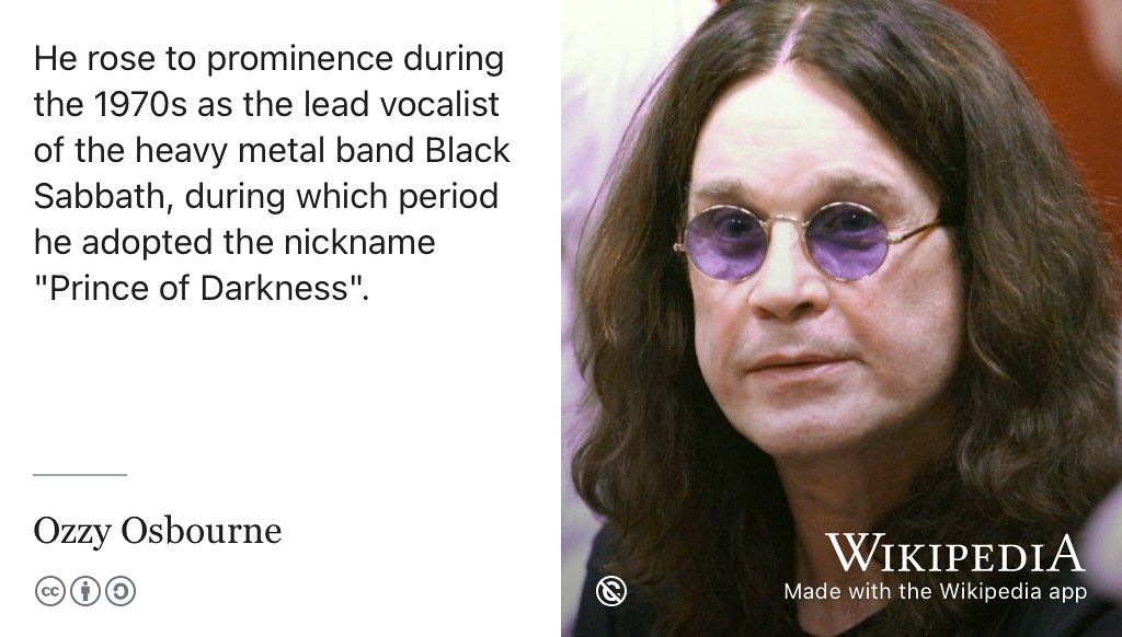 Ozzy Osbourne Prince of Darkness