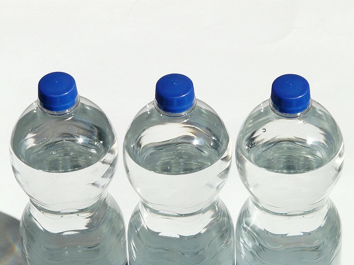 clear water bottles