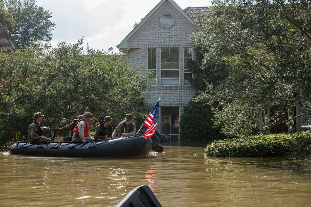 floodwaters transporting contaminants
