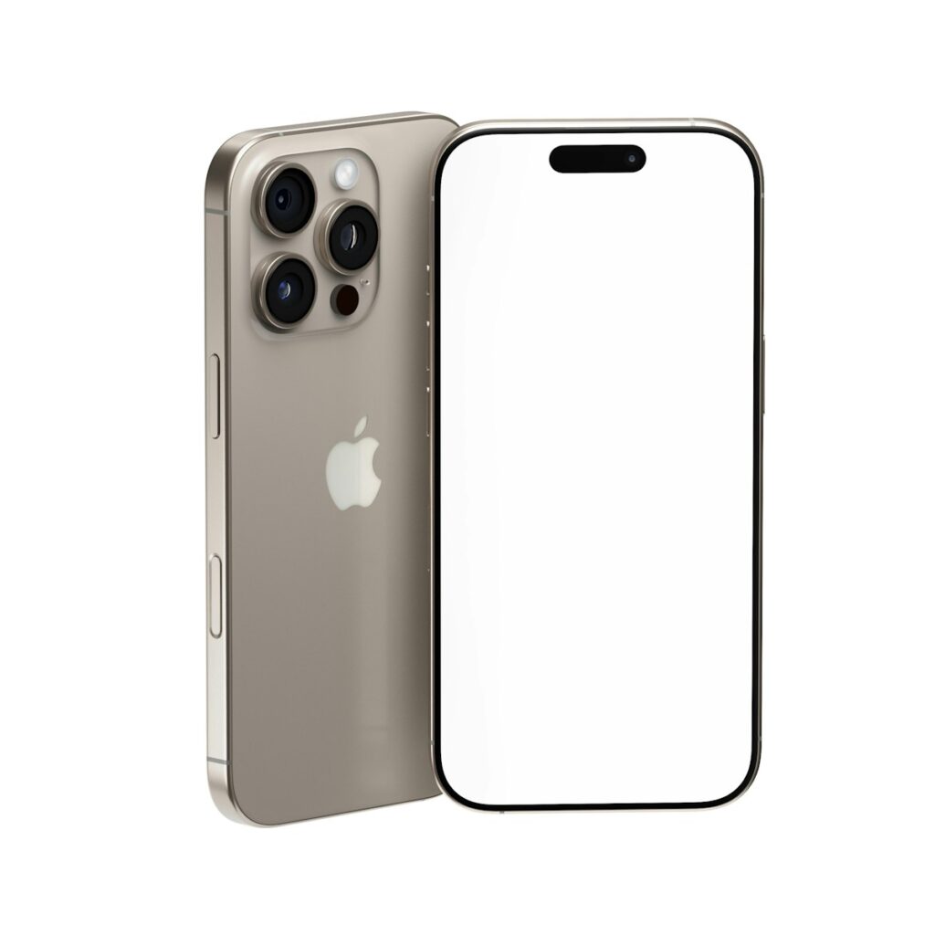 An iPhone 11 pro with a white screen
