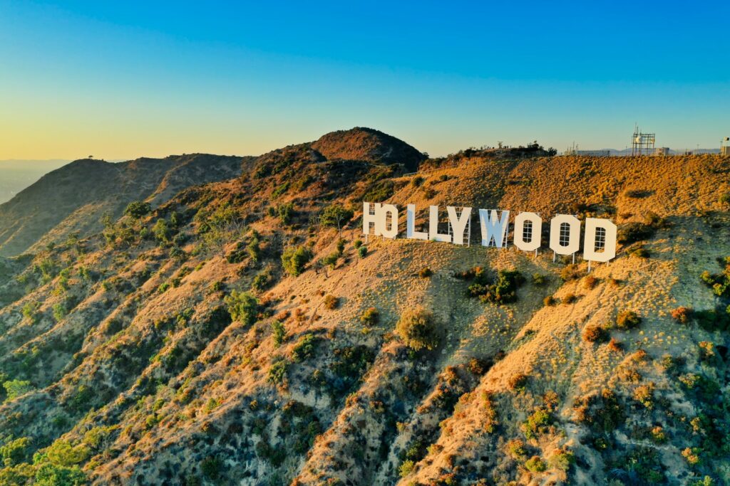 Hollywood signage on hill