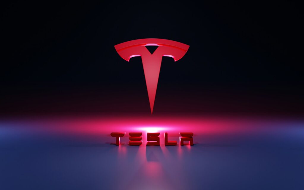 a red sign with a black background