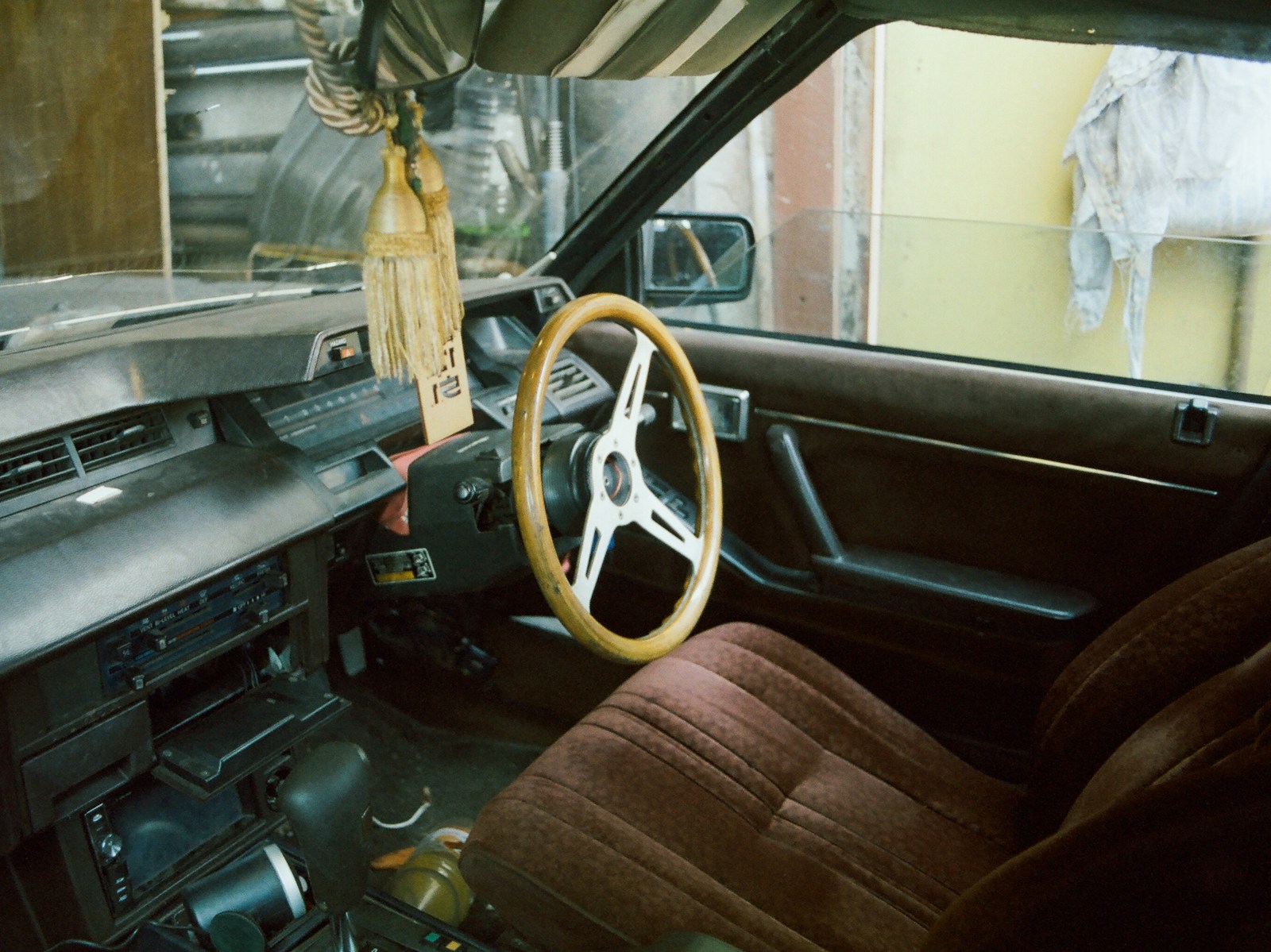 the inside of a vehicle