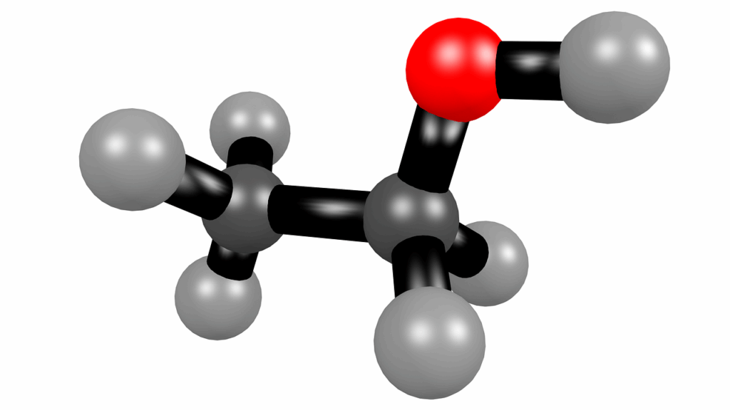 ethanol, alcohol, molecule, 3d, structural formula, c2h6o, ethanol, ethanol, ethanol, ethanol, ethanol, molecule