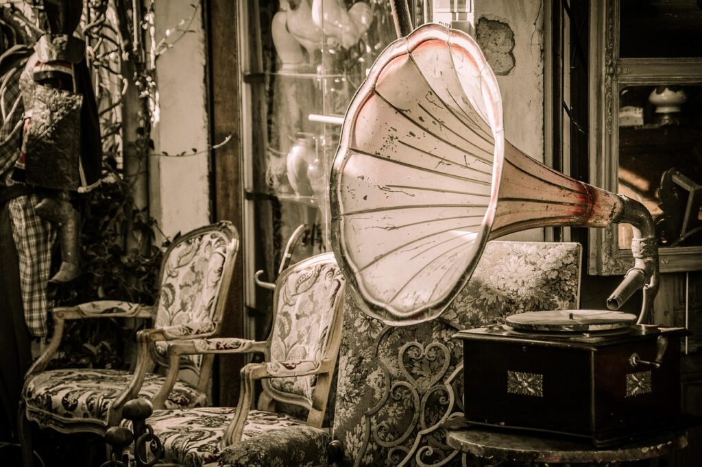 flea market, gramophone, music, speakers, melody, records, turntable, old, junk, nostalgia, vintage, retro, classic, music, music, music, music, music, vintage