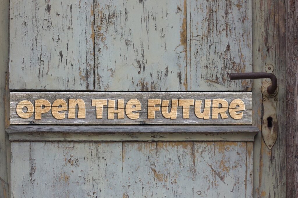 door, future, to open, old, wood, boards, door handle, future-oriented, innovative, perspective, overview, overlook, outlook, future, future, future, future, future, overview