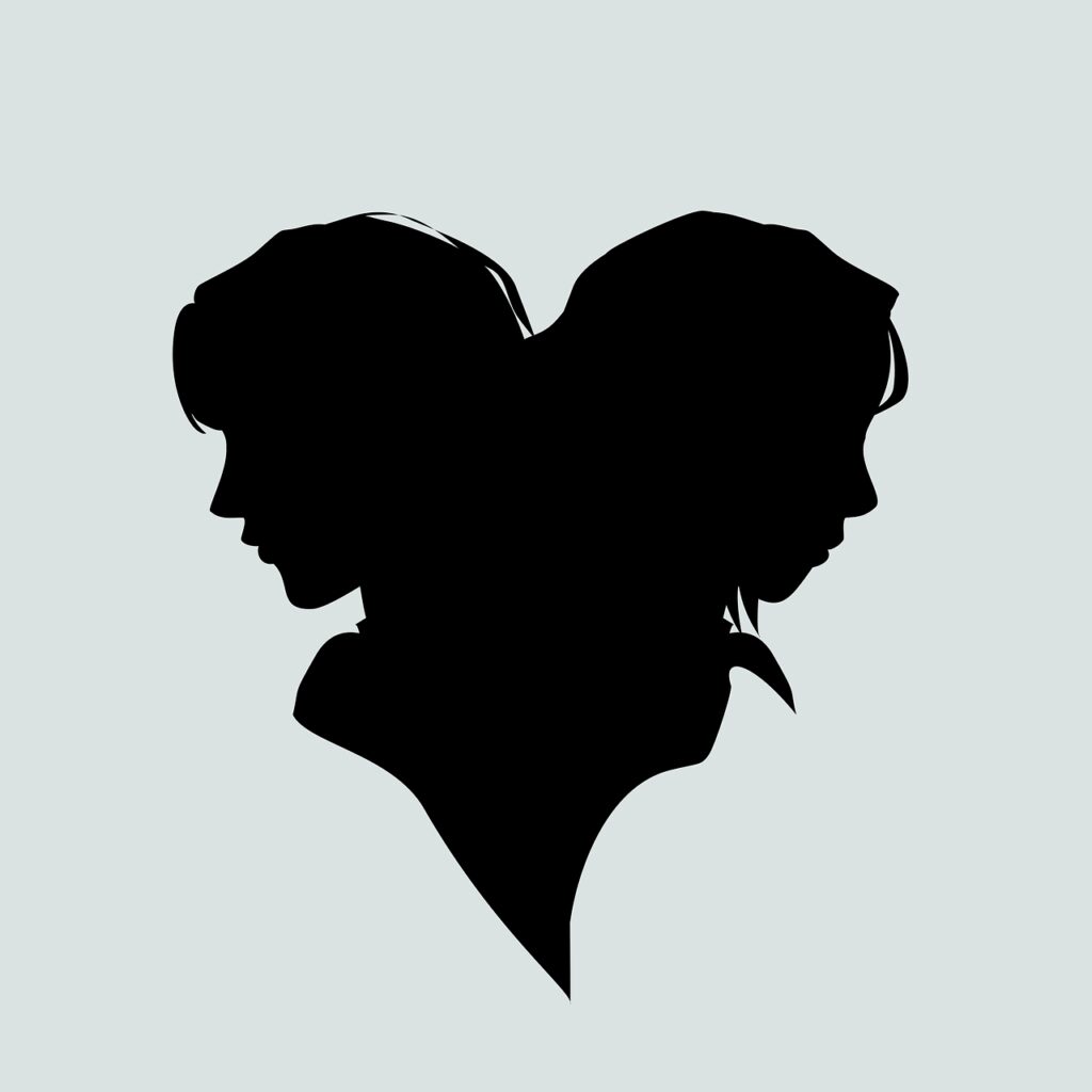 gay couple, lesbian, homosexual, girlfriend, female, relationship, homosexuality, partner, romance, love, pride, gay marriage, rights, heart, digital art, same-sex, gay pride, freedom, vector art, art