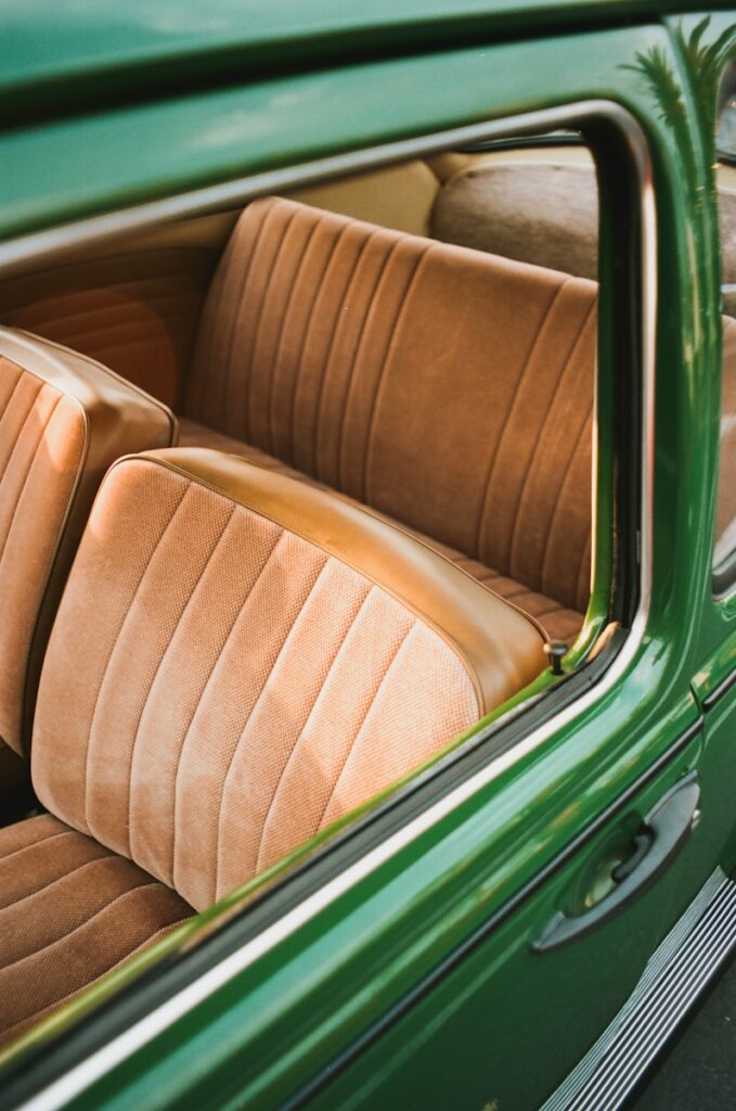 brown and gray car seat