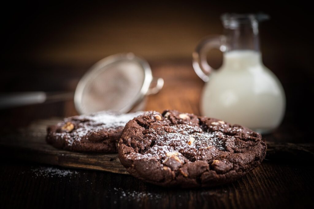 cookies, baked goods, chocolate, chocolate cookies, sweets, calories, milk, icing sugar, pastries, freshly baked, homemade, homemade cookies, delicious, eat, nibble, food, bake, sweetness, edible, cookies, cookies, cookies, cookies, cookies, chocolate, chocolate, milk