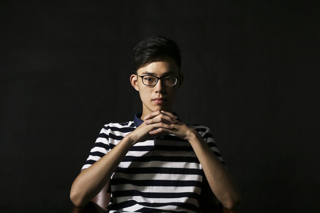 asian man, portrait, young man, man, eyeglasses, glasses, chinese, striped t-shirt, asian man, man, man, man, man, man