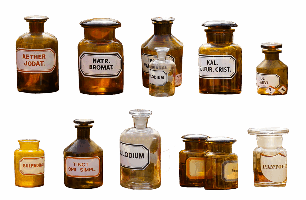 pharmacy, isolated, health, medicine, bottle, chemistry, science, laboratory, mix, vial