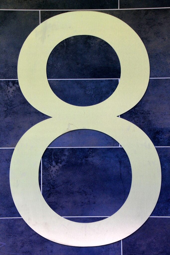 number, digit, eight, house number, blue, eight, eight, eight, eight, eight