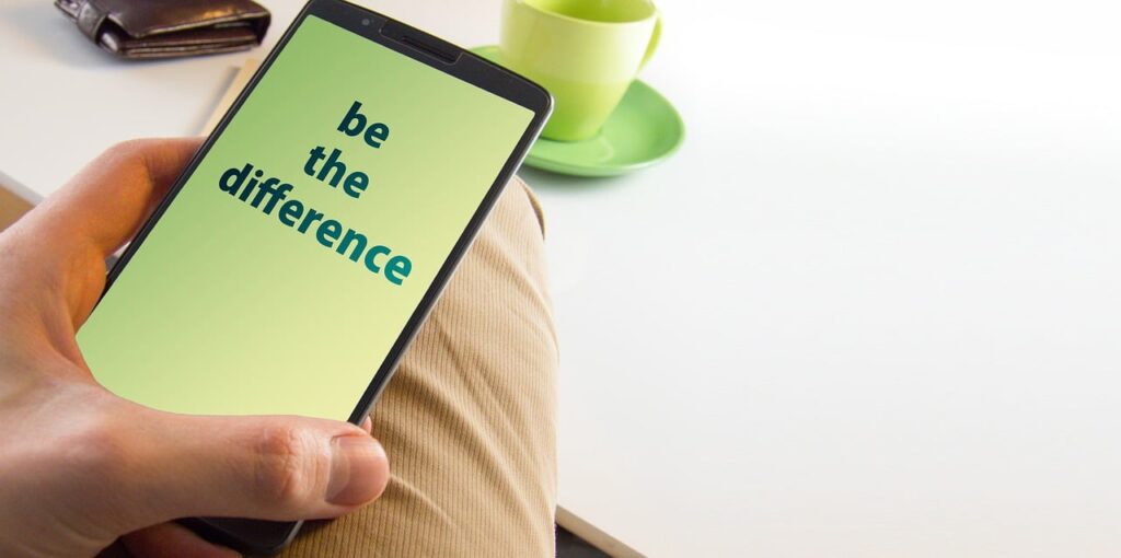 difference, mobile, smartphone, hand, keep, cup, green presentation, differentiate, anders, be different, goal, different, delimit, desired image, difference, difference, difference, difference, difference, be different, different, different, different, different
