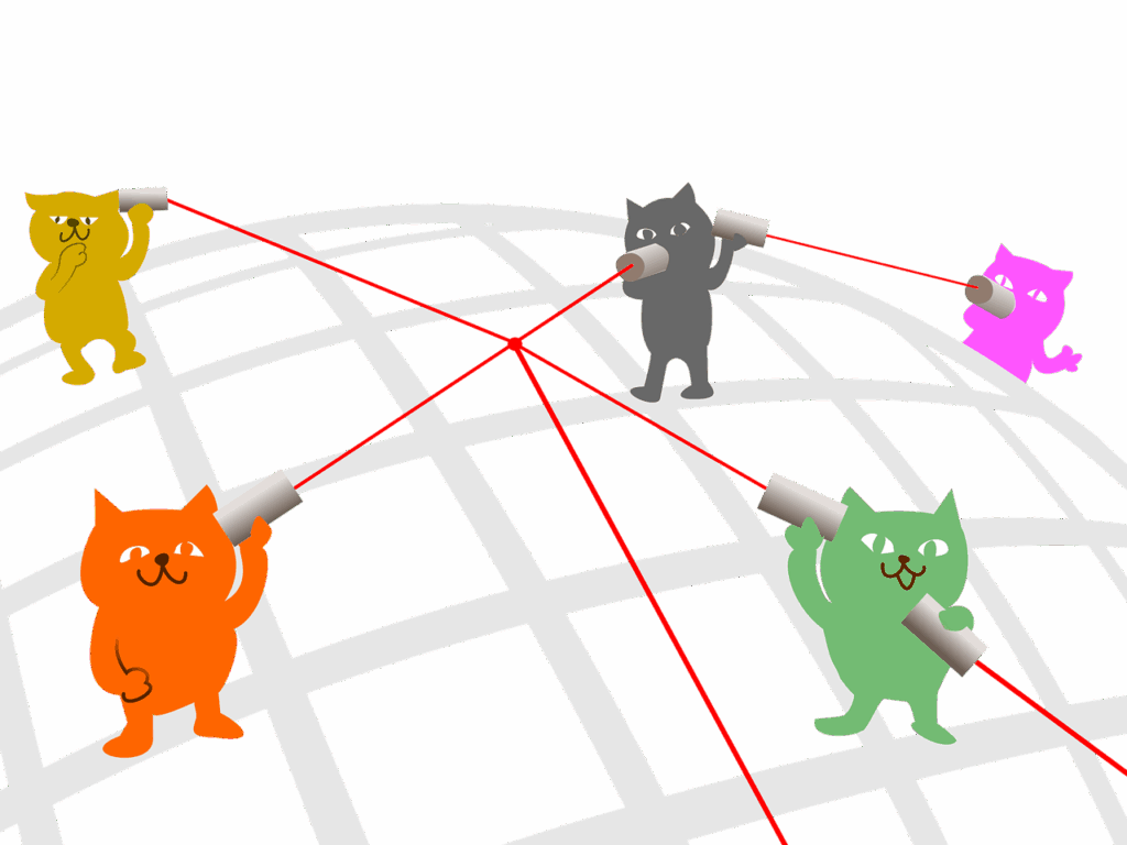 yarn phone, pet, communication, network, rumor, social network, cat, animal, diffusion, contact