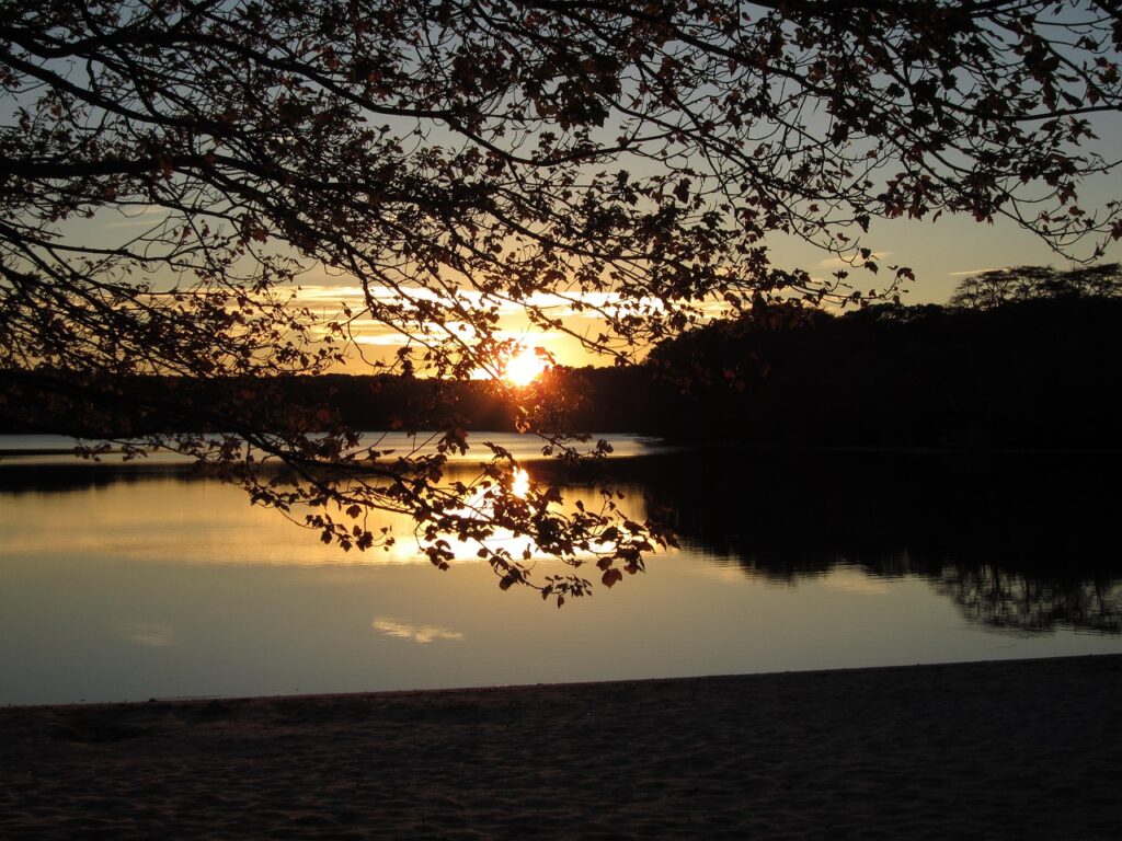 sunset, dennis pond, cape cod, lake, fall, sky, clouds, outdoors, scenic, tranquil, weather, meteorology, cloudscape, environment, nature