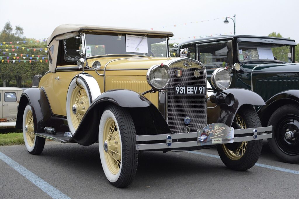 car, car wallpapers, old car, older vehicles, vintage, yellow, collection
