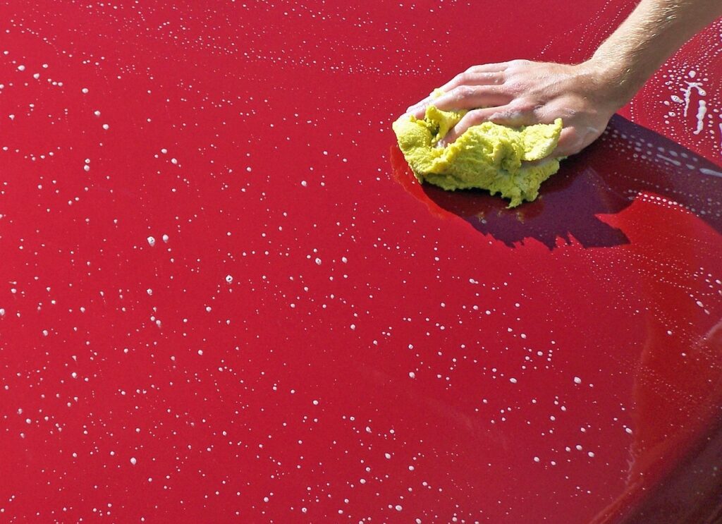 red, hand, water, washing, cleaning, car wallpapers, car, red car, red water, nature, red clean
