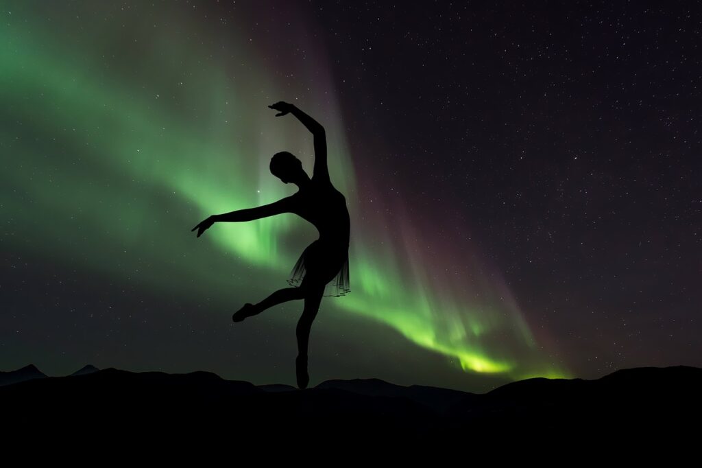 silhouette, ballerina, northern lights, dance, ballerina, ballerina, ballerina, ballerina, ballerina
