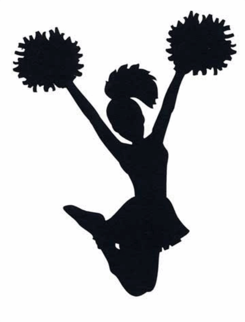 cheer, leader, girl, dress, ponytail, silhouette, jump, black, cheer, cheer, cheer, cheer, cheer
