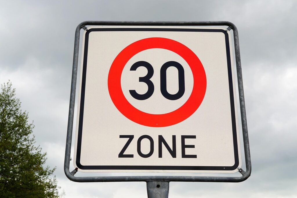 zone 30, traffic signs, prohibition sign, traffic-calmed zone, caution, speed limit, street sign, speed limit, speed limit, speed limit, speed limit, speed limit