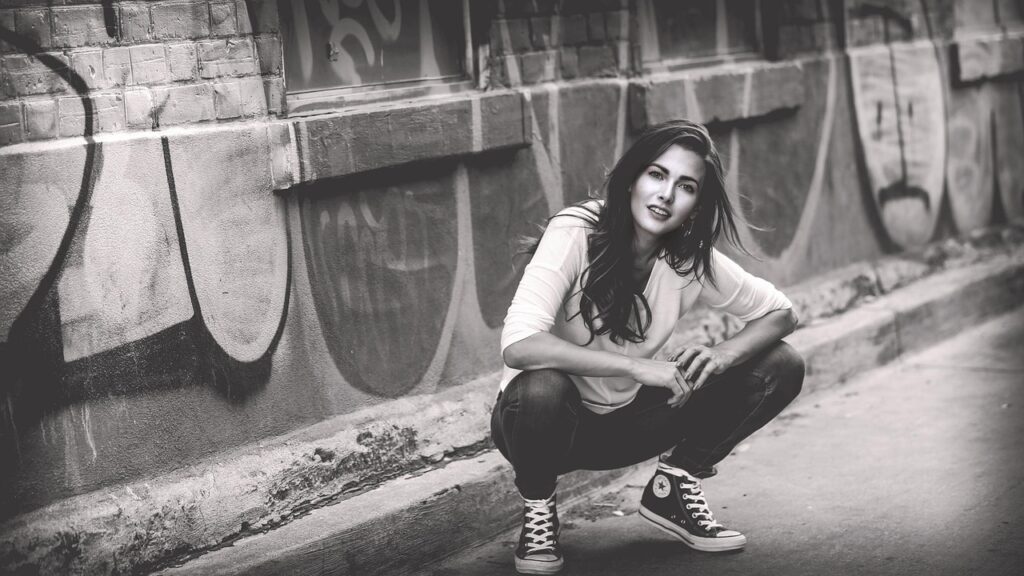 woman, girl, crouching, female, leisure, people, adult, sit, street, hip hop, urban, lifestyle, fashion, attractive, model, converse shoes, chucks, beauty, portrait, sneakers, casual, gray city, gray fashion, gray beauty, gray model, gray portrait, gray street, gray shoes, people, people, people, people, people, street, hip hop, hip hop, fashion, fashion, fashion, model