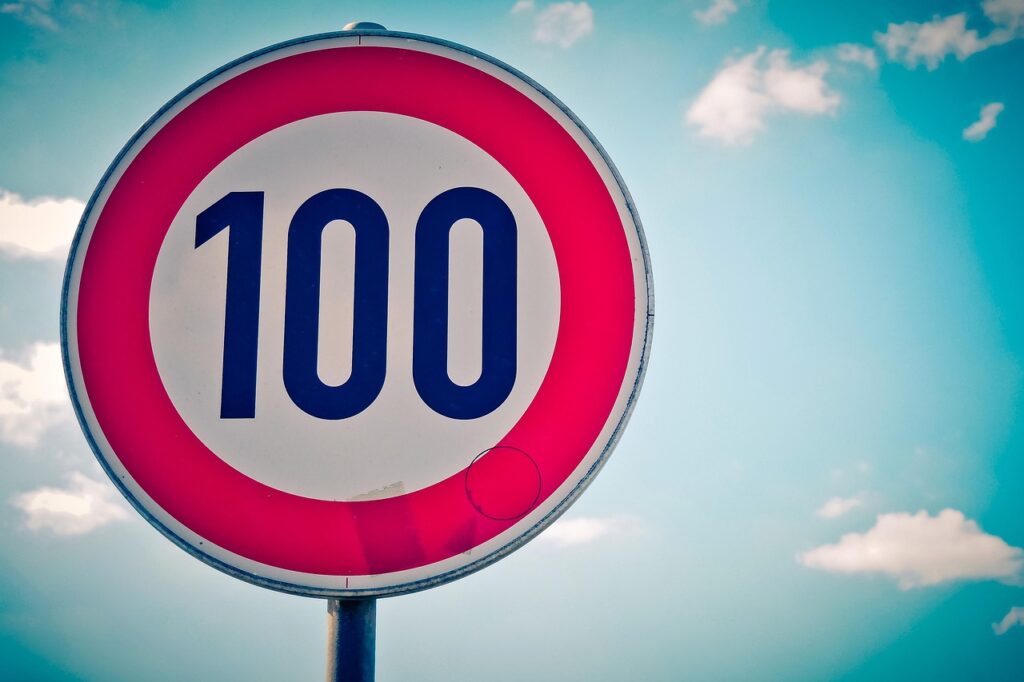 character, sign, a notice, street sign, traffic signs, speed, number, top speed, highway, nature, ride, heaven, clouds